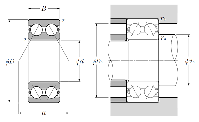 Двухрядный шариковый подшипник 5204 S