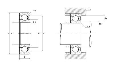 Высокотемпературный подшипник 6205 F604