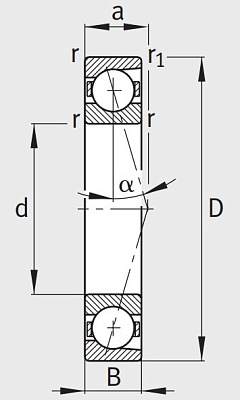 Сверхточный подшипник B 7011 CTP4SUL