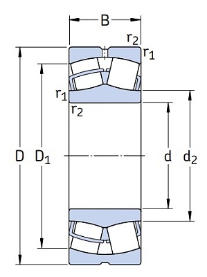 Сферический роликовый подшипник 21308 E