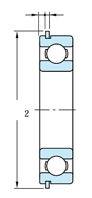 Однорядный шариковый подшипник 60/28 NR