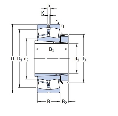 Сферический роликовый подшипник 21316 EK