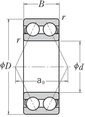 Двухрядный шариковый подшипник 5206 2RSTNG C3