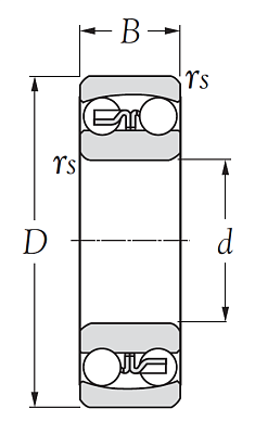 Двухрядный шариковые подшипник 1211
