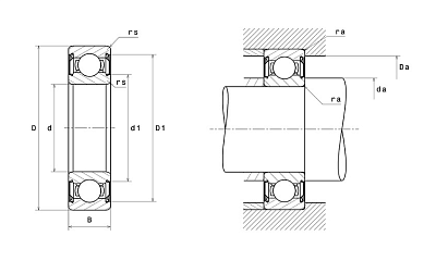 Высокотемпературный подшипник 6005 FT150ZZ