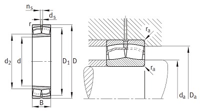Сферический роликовый подшипник 21313 E1K
