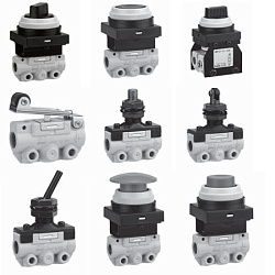 3/2, 5/2 Пневмораспределители с механическим управлением