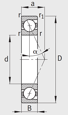Сверхточный подшипник B 7012 ETP4SUL
