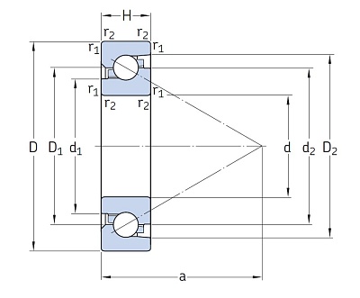 Сверхточный подшипник BSA 205 CGA (BS225 7P62 UM)