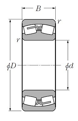Сферический роликовый подшипник 21316 L1D1C3